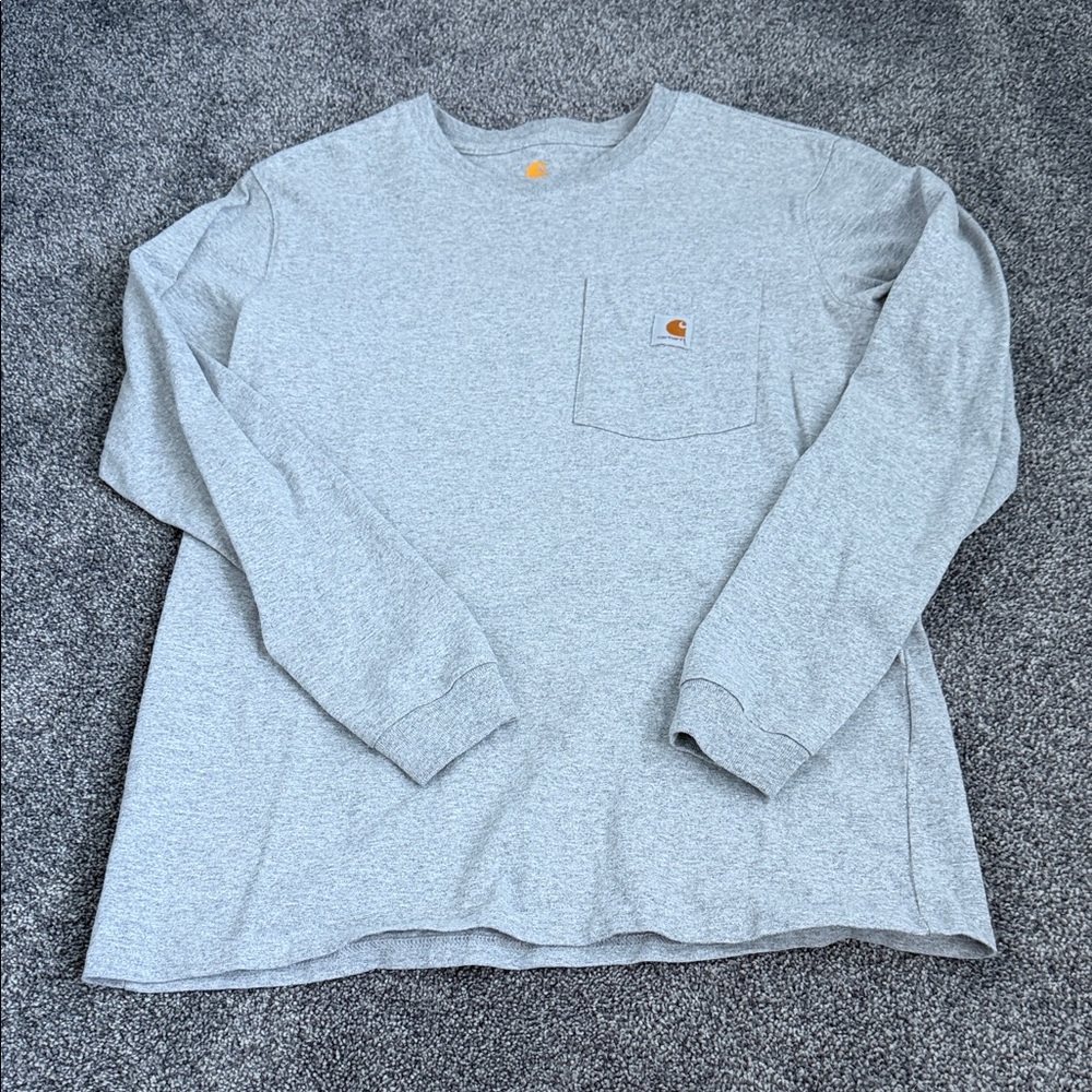 Carhartt Heather Gray Long Sleeve Men's Tee